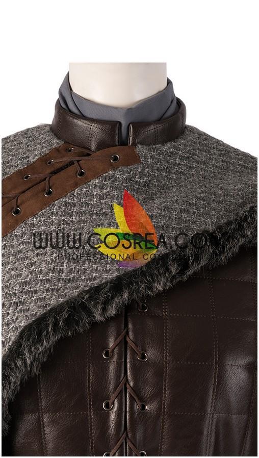 Cosrea TV Costumes Arya Stark Season 8 Game of Thrones Dark PU Leather Version Cosplay Costume