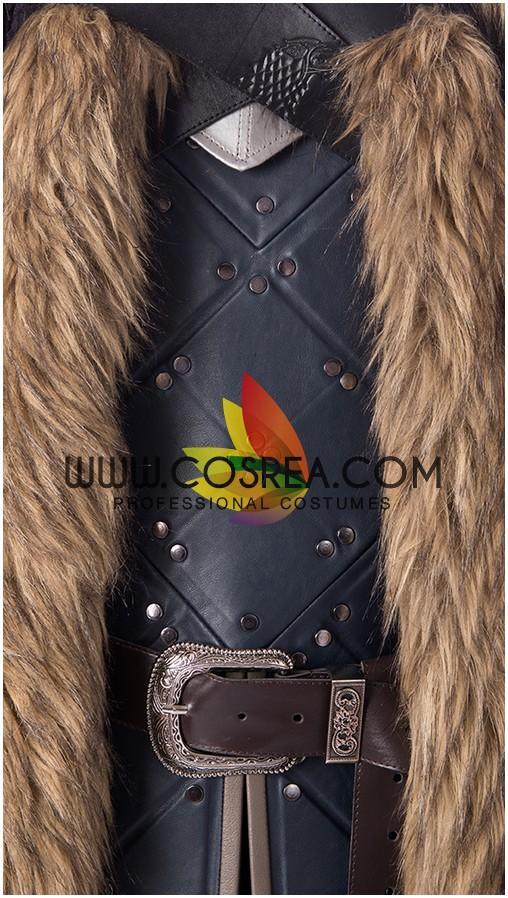 Cosrea TV Costumes Jon Snow Season 8 Game of Thrones PU Leather Cosplay Costume