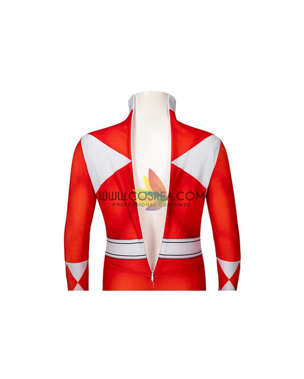 Cosrea TV Costumes Mighty Morphin Power Rangers Red Ranger Kids Size Digital Printed Cosplay Costume