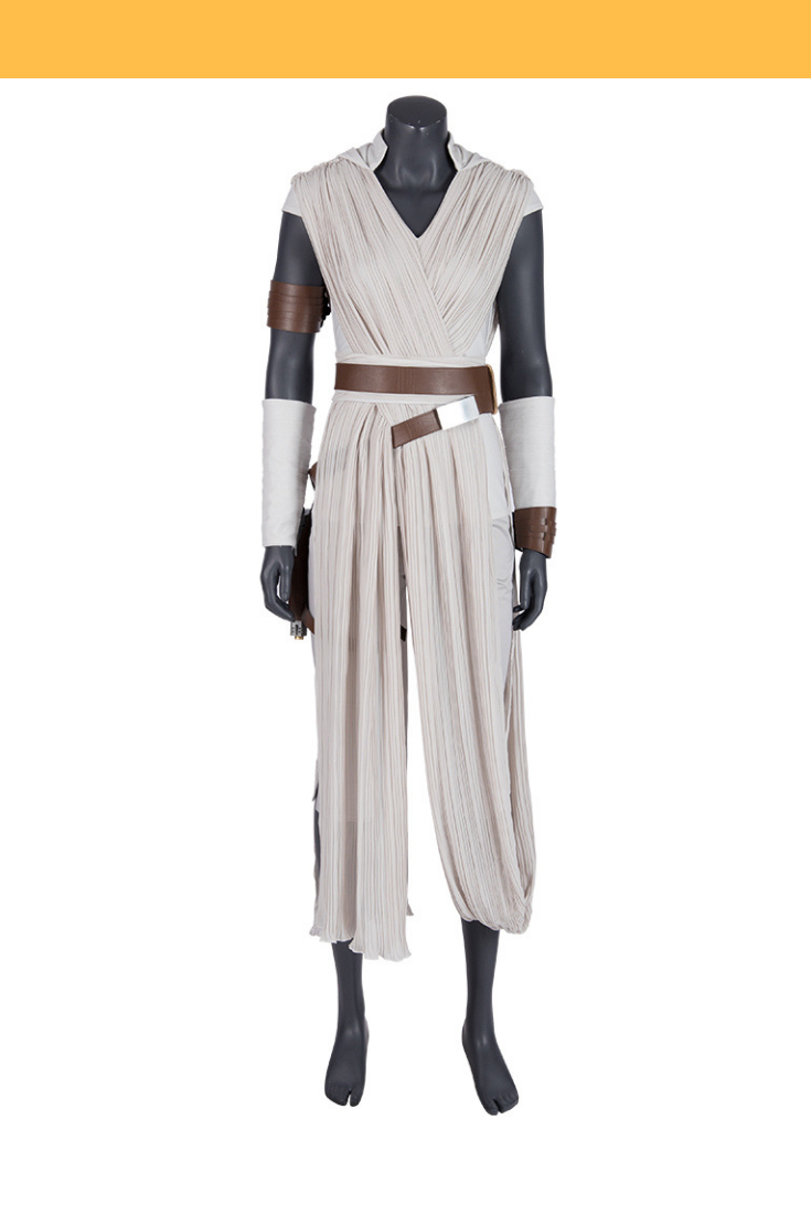 Cosrea TV Costumes Rey The Rise Of Skywalker Star Wars Beige Cosplay Costume