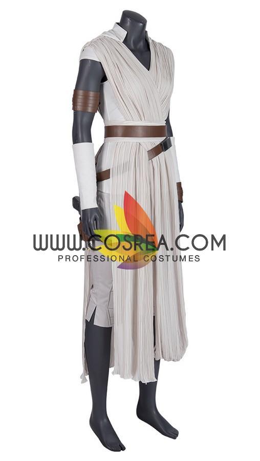 Cosrea TV Costumes Rey The Rise Of Skywalker Star Wars Beige Cosplay Costume