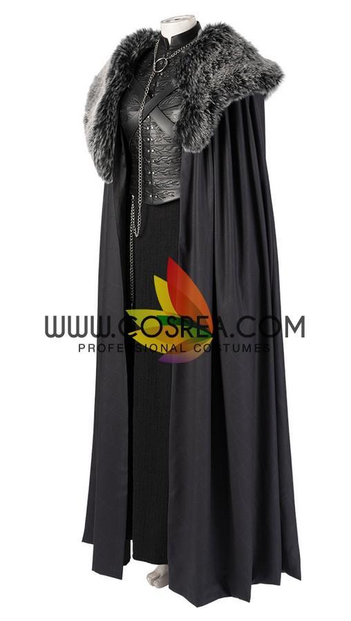 Cosrea TV Costumes Sansa Stark Season 8 Game of Thrones PU Leather Cosplay Costume