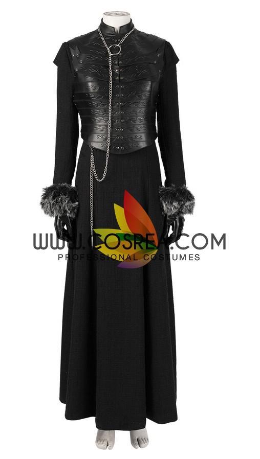 Cosrea TV Costumes Sansa Stark Season 8 Game of Thrones PU Leather Cosplay Costume