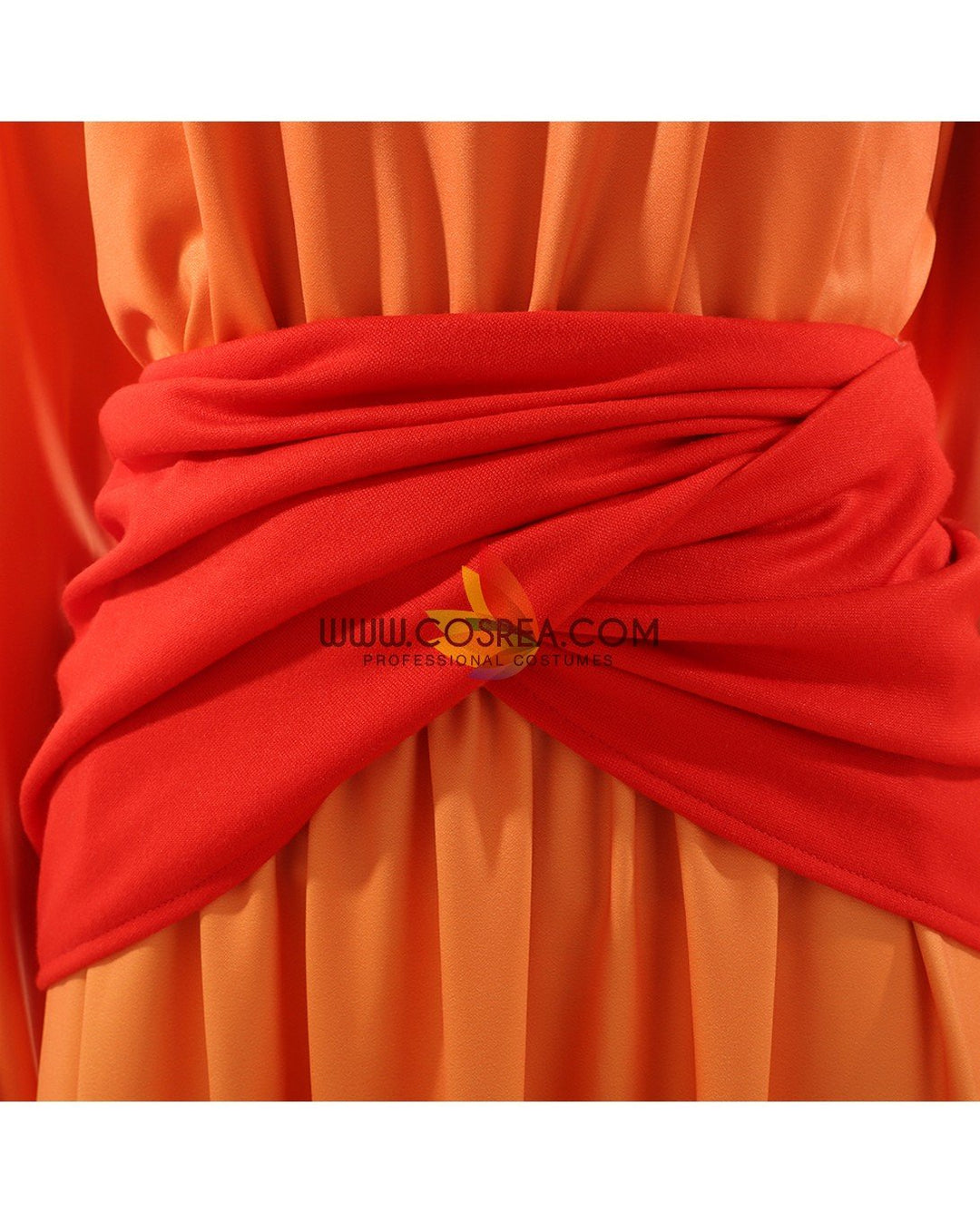 strapless open back dress Star Wars Padme Amidala Flame Colored Robes Cosplay Costume