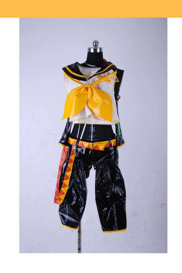Cosrea U-Z Vocaloid Rin PU Leather Cosplay Costume