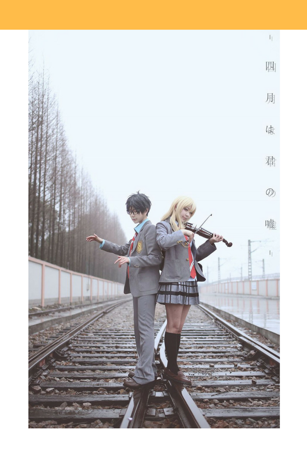 Cosrea U-Z Your Lie in April Academy Uniform Cosplay Costume