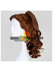 Cosrea wigs Beauty And Beast Princess Belle Ponytail Curl Cosplay Wig