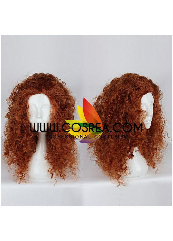 Cosrea wigs Disney Brave Merida Dark Curl Cosplay Wig