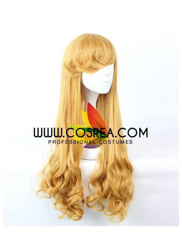 Cosrea wigs Disney Sleeping Beauty Aurora Curl Cosplay Wig