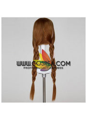Cosrea wigs Frozen Anna Natural Brown With Highlight Braided Cosplay Wig