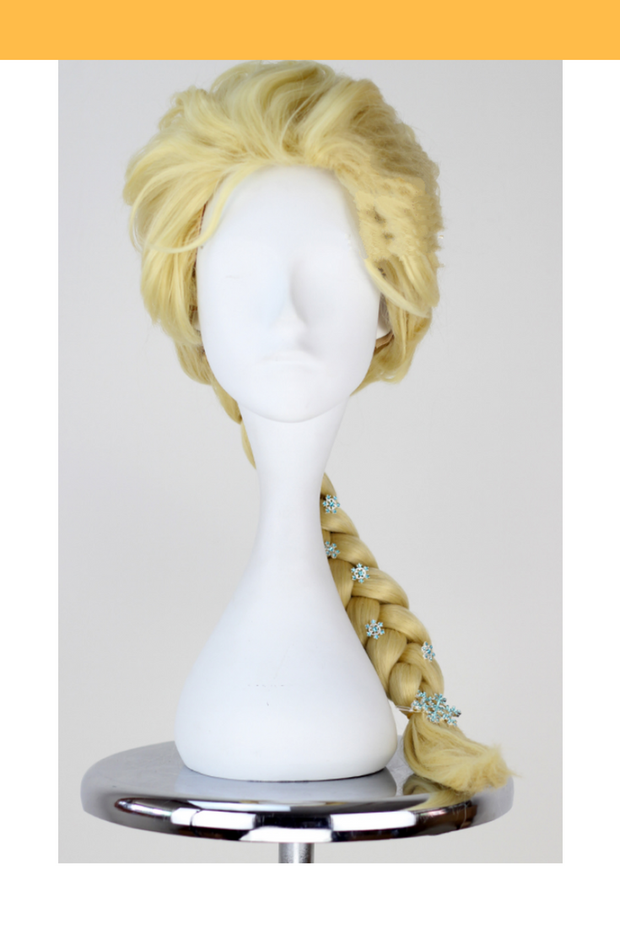 Cosrea wigs Frozen Elsa Light Blonde Braided Cosplay Wig
